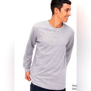 🎁Like New Uniqlo Men's Gray Long-sleeve Tee-Size XXL